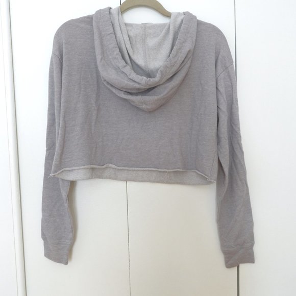 Light Grey Cropped Hoodie - Picture 2 of 6